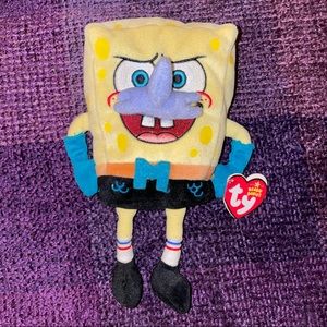 8” SpongeBob Mermaidman Ty Beanie Baby 2006